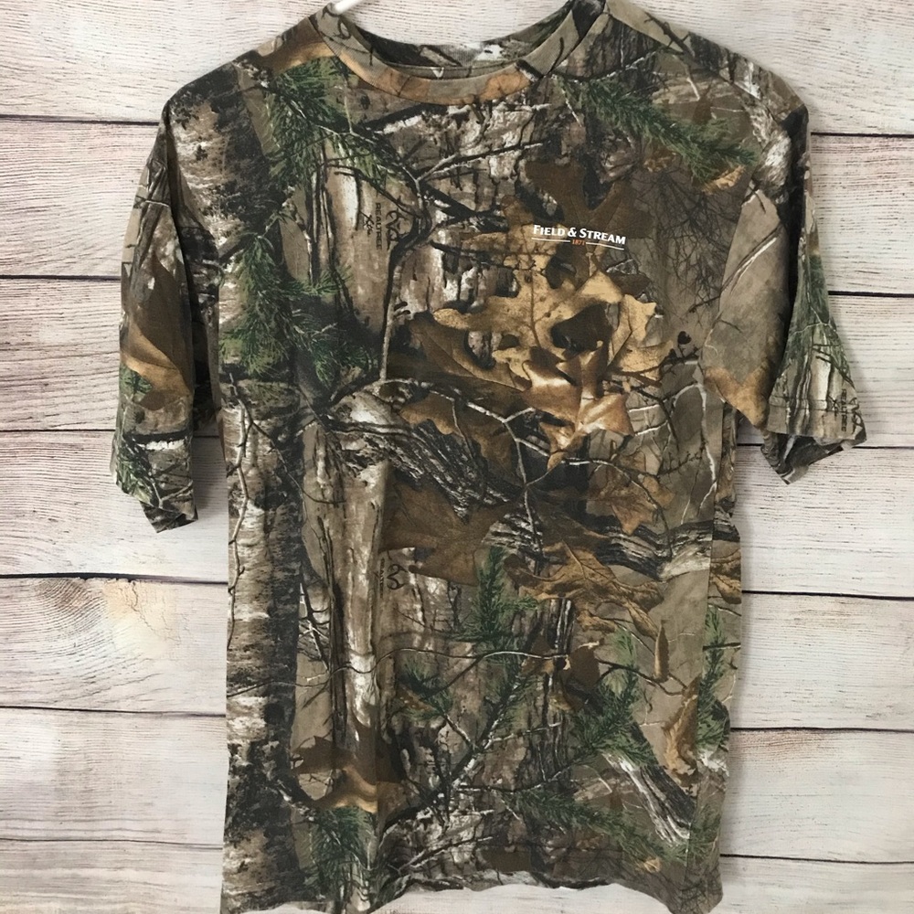 Field & Stream camo tech tshirt men’s small